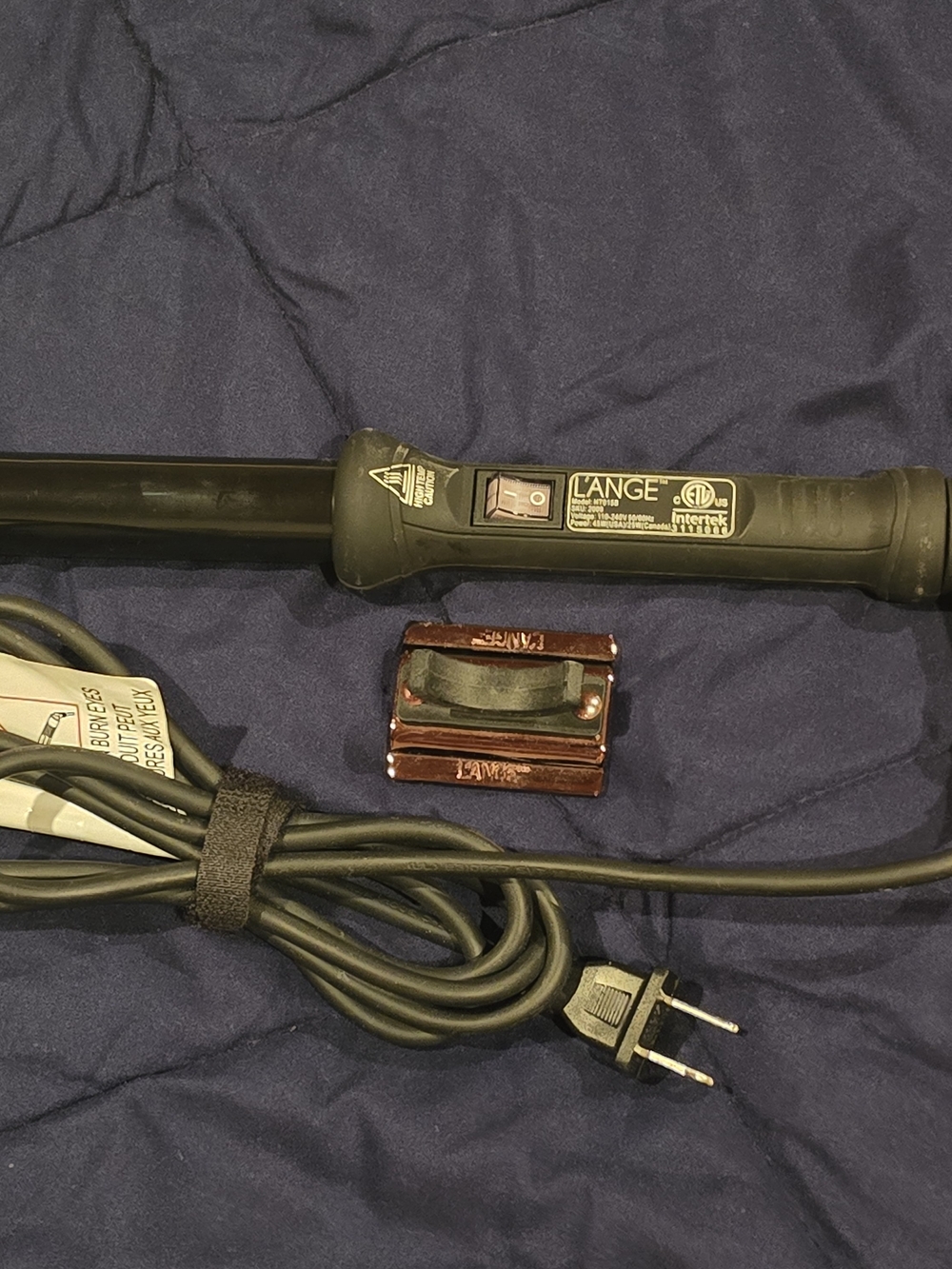 L'ange Black Hair Straightener with Copper Clip